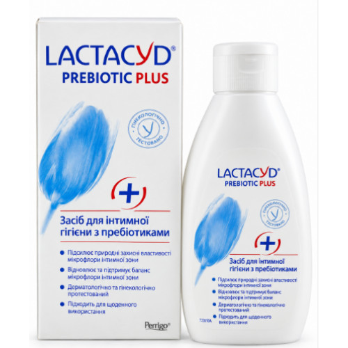 Засіб для інтимної гігієни з пребіотиками Lactacyd Prebiotic Plus, 200 мл